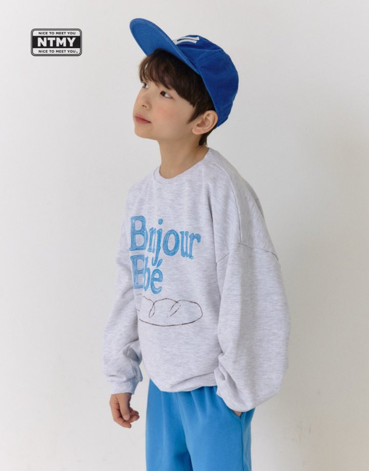 Nice To Meet You - Korean Children Fashion - #childrensboutique - Bonjour Sweatshirt - 3