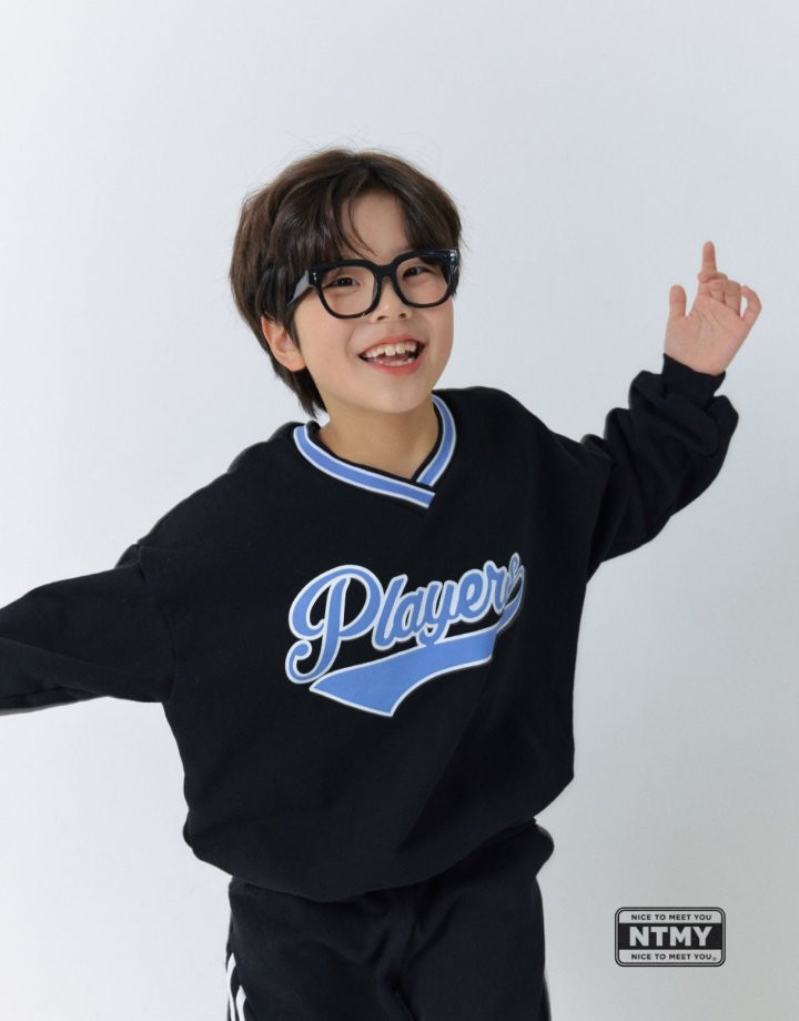 Nice To Meet You - Korean Children Fashion - #childrensboutique - Player V-Neck Sweatshirt - 4