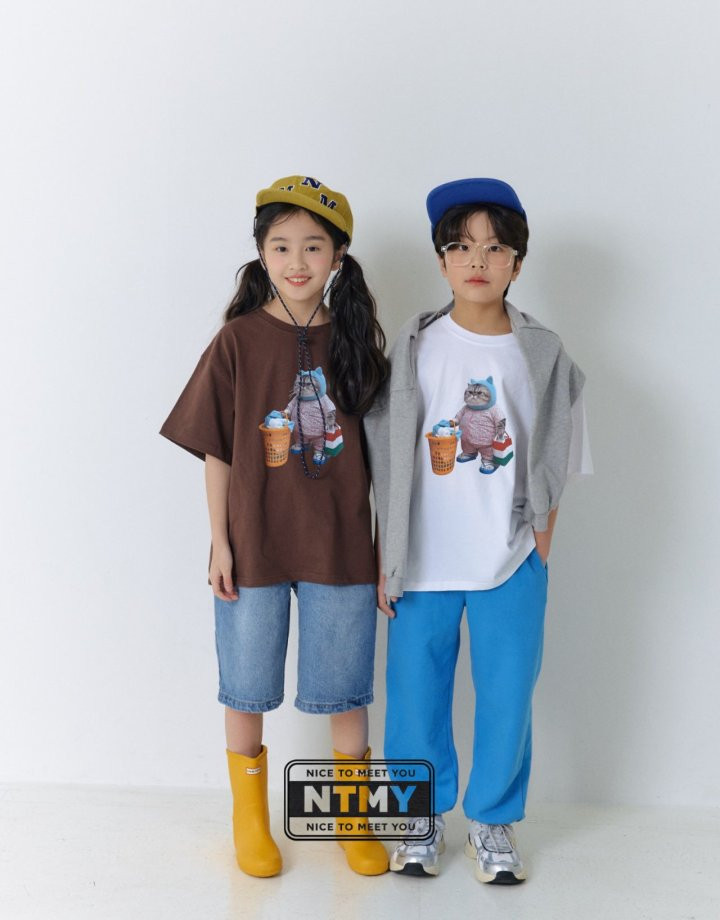 Nice To Meet You - Korean Children Fashion - #designkidswear - Chubby Cat Tee - 8