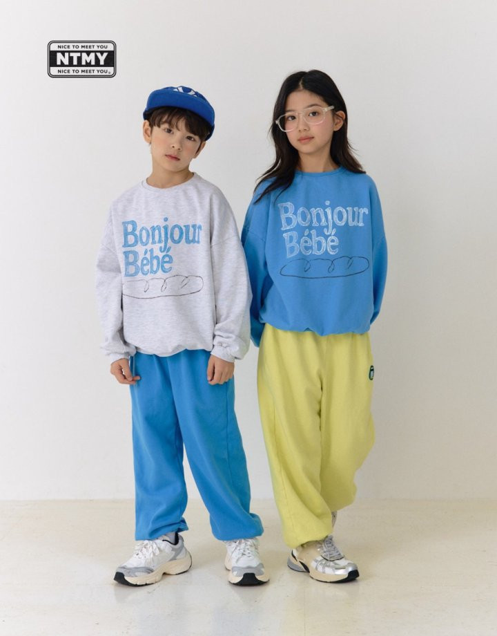 Nice To Meet You - Korean Children Fashion - #childrensboutique - Bonjour Sweatshirt - 4