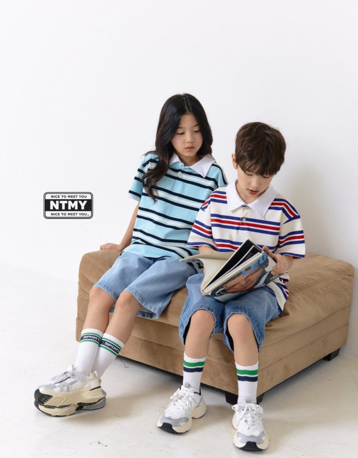 Nice To Meet You - Korean Children Fashion - #discoveringself - PK Collar Tee - 3