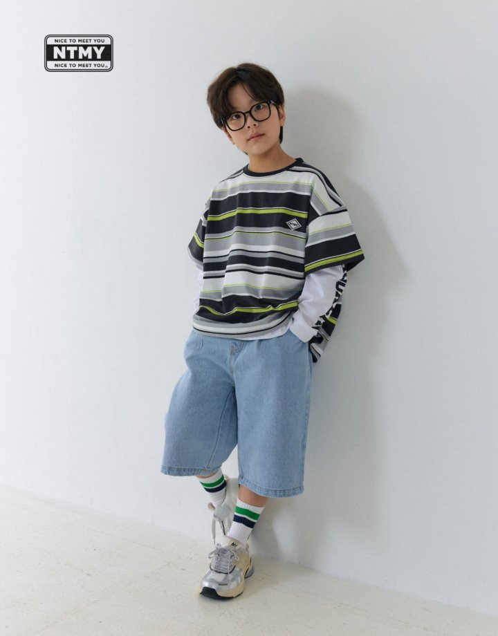 Nice To Meet You - Korean Children Fashion - #discoveringself - Beams Stripe Tee - 7