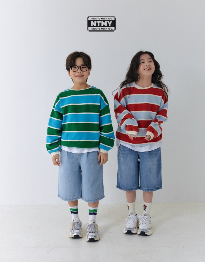 Nice To Meet You - Korean Children Fashion - #fashionkids - Animal Stripe Sweatshirt - 3
