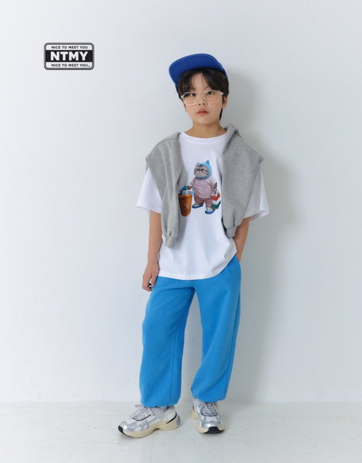 Nice To Meet You - Korean Children Fashion - #fashionkids - Chubby Cat Tee - 10