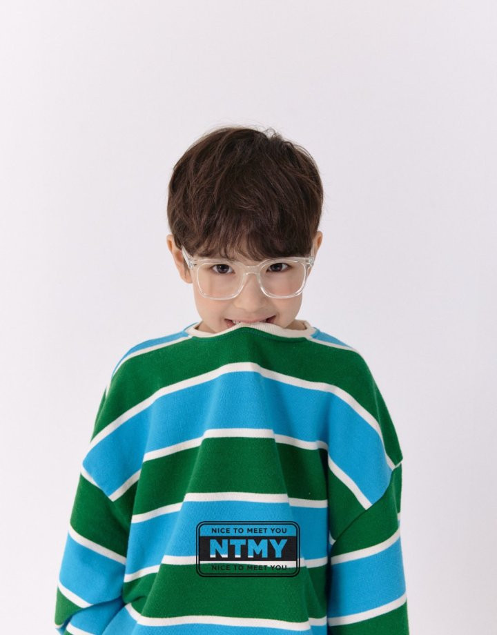 Nice To Meet You - Korean Children Fashion - #fashionkids - Animal Stripe Sweatshirt - 4
