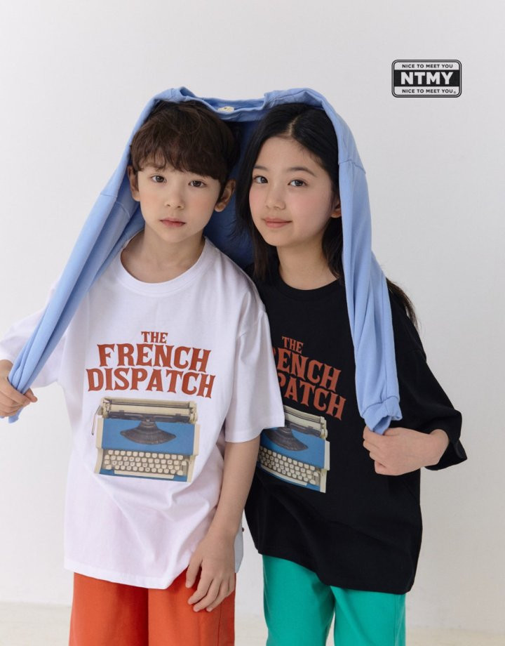 Nice To Meet You - Korean Children Fashion - #kidsshorts - Typewriter Tee - 3