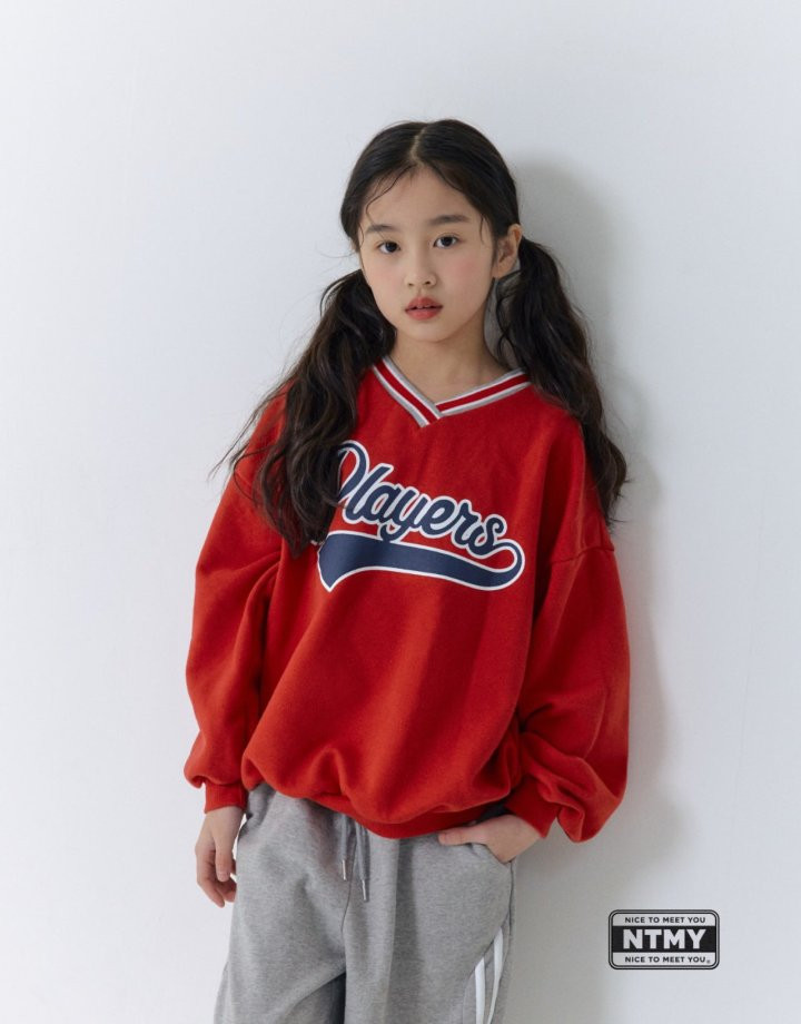Nice To Meet You - Korean Children Fashion - #kidsshorts - Player V-Neck Sweatshirt - 7
