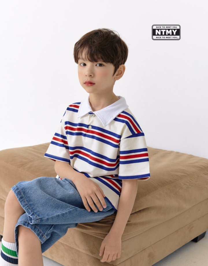 Nice To Meet You - Korean Children Fashion - #kidsshorts - PK Collar Tee - 5