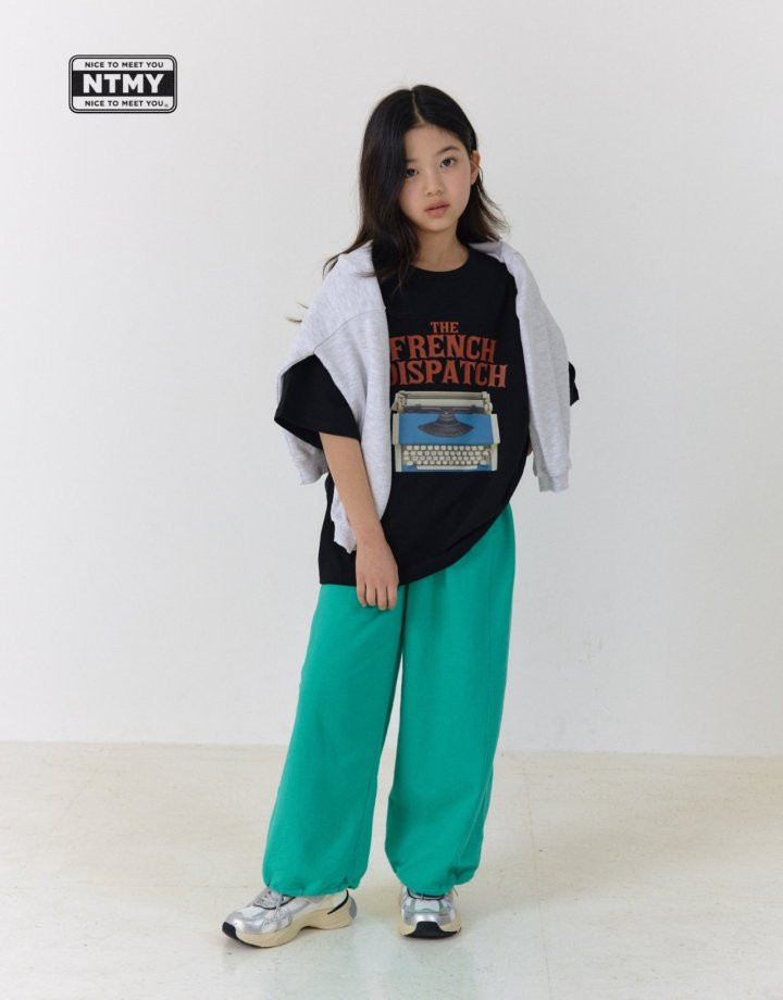 Nice To Meet You - Korean Children Fashion - #kidsshorts - Typewriter Tee - 4