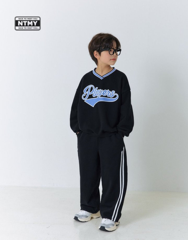 Nice To Meet You - Korean Children Fashion - #kidsstore - Player V-Neck Sweatshirt - 8