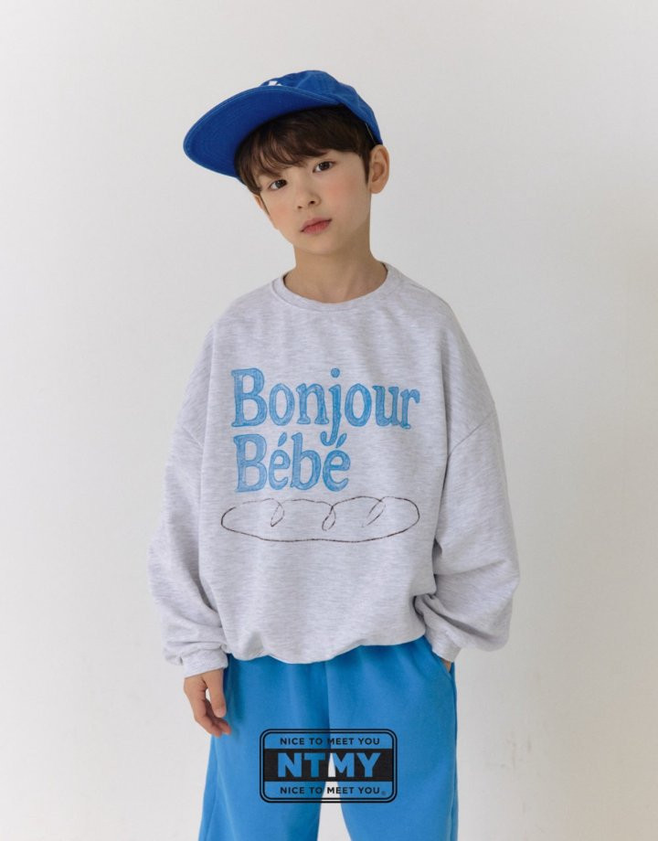 Nice To Meet You - Korean Children Fashion - #kidsstore - Bonjour Sweatshirt - 8