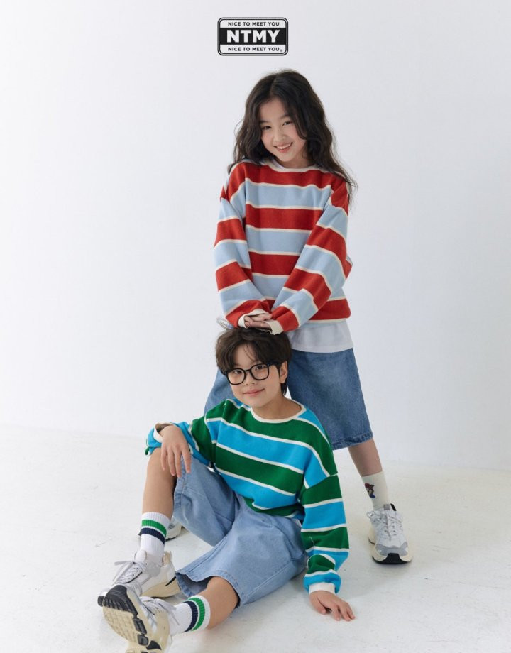 Nice To Meet You - Korean Children Fashion - #kidzfashiontrend - Animal Stripe Sweatshirt - 6