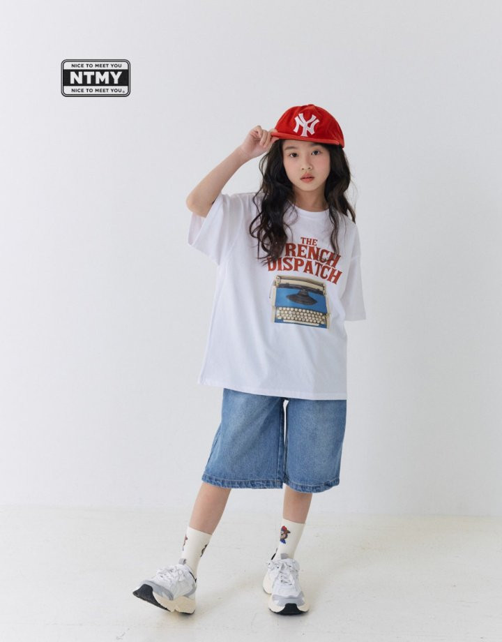 Nice To Meet You - Korean Children Fashion - #littlefashionista - Days Half Denim Pants - 3