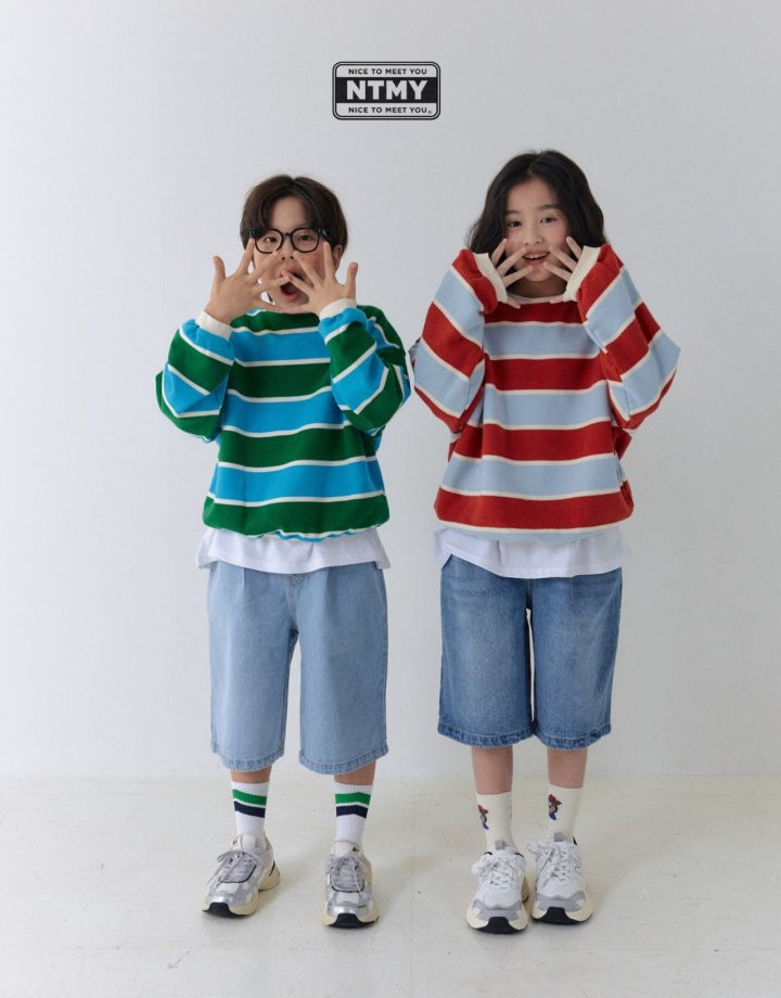Nice To Meet You - Korean Children Fashion - #magicofchildhood - Animal Stripe Sweatshirt - 9
