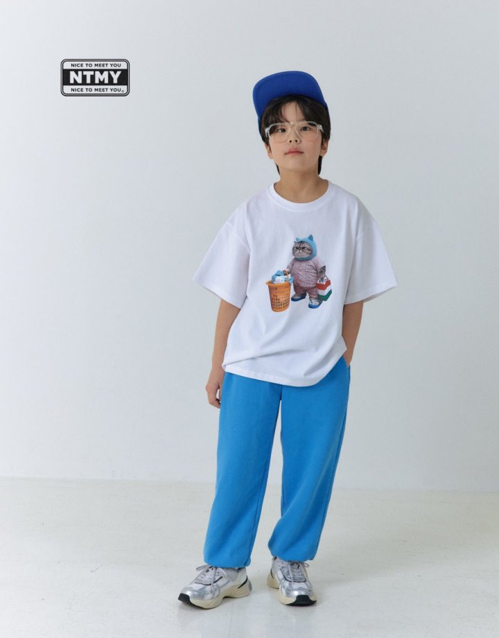Nice To Meet You - Korean Children Fashion - #magicofchildhood - Chubby Cat Tee - 2