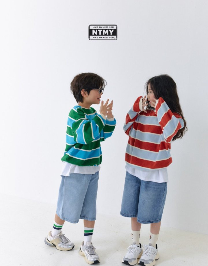 Nice To Meet You - Korean Children Fashion - #minifashionista - Animal Stripe Sweatshirt - 10