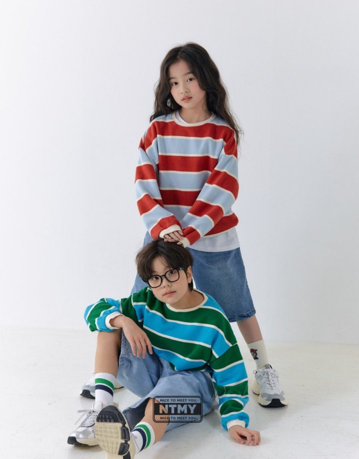 Nice To Meet You - Korean Children Fashion - #prettylittlegirls - Animal Stripe Sweatshirt - 11