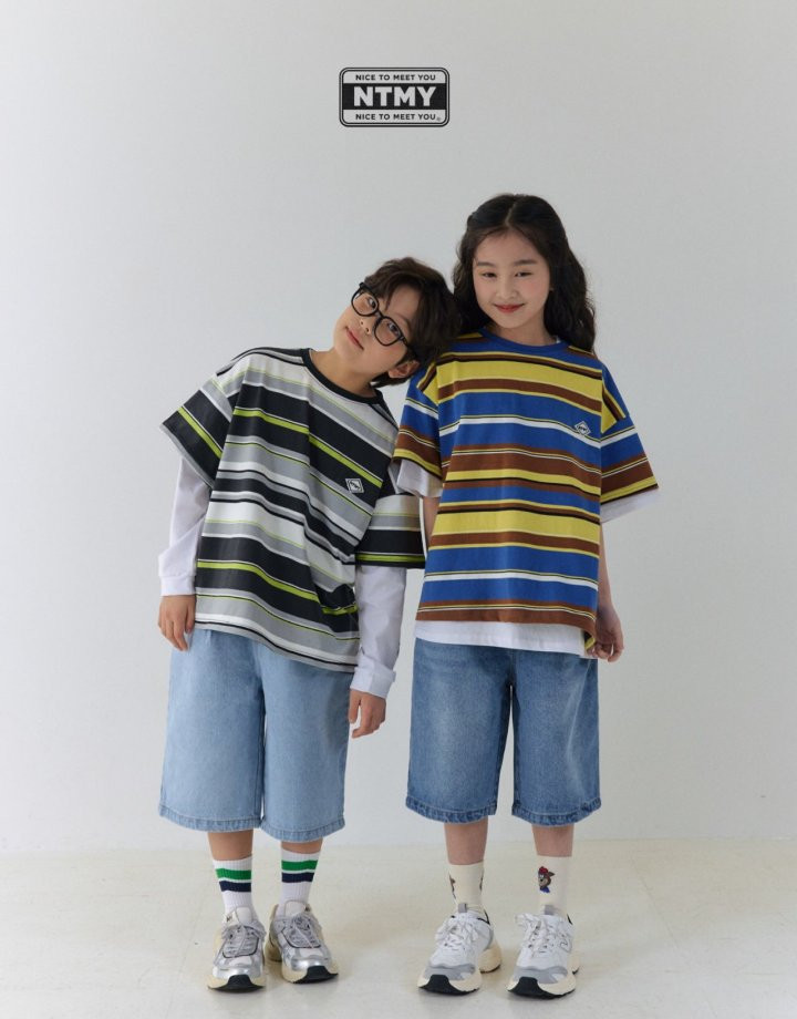Nice To Meet You - Korean Children Fashion - #prettylittlegirls - Beams Stripe Tee - 2