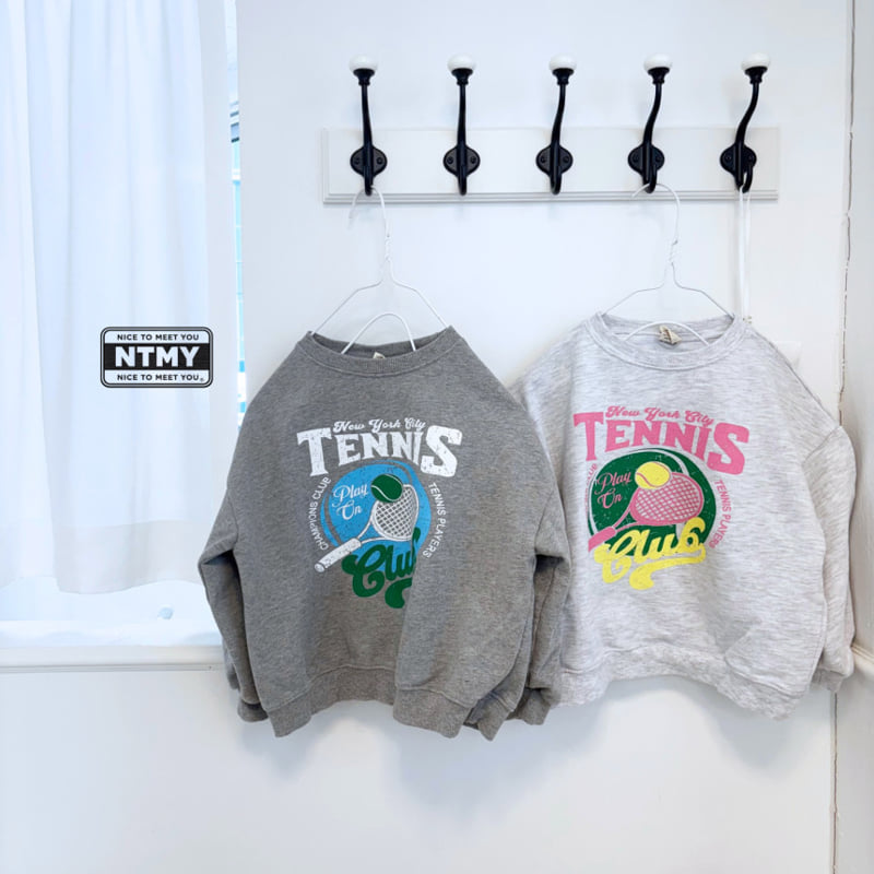 Nice To Meet You - Korean Children Fashion - #stylishchildhood - Tennis Sweatshirt - 10