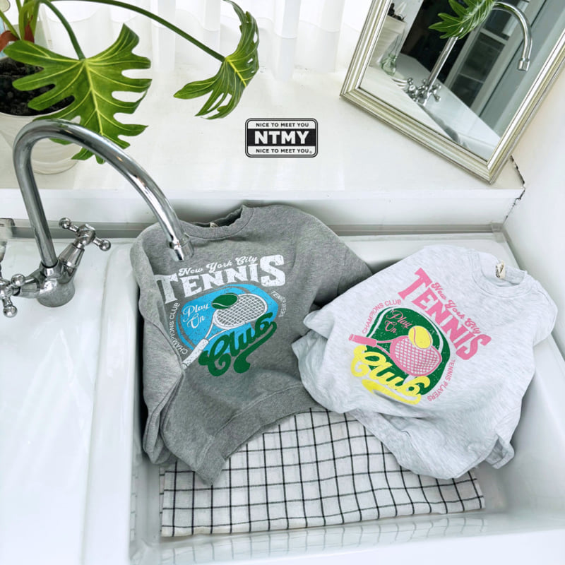 Nice To Meet You - Korean Children Fashion - #todddlerfashion - Tennis Sweatshirt - 8
