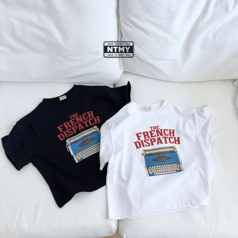 Nice To Meet You - Korean Children Fashion - #toddlerclothing - Typewriter Tee - 12