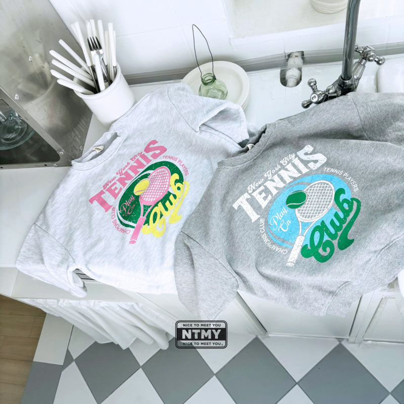 Nice To Meet You - Korean Children Fashion - #toddlerclothing - Tennis Sweatshirt - 9