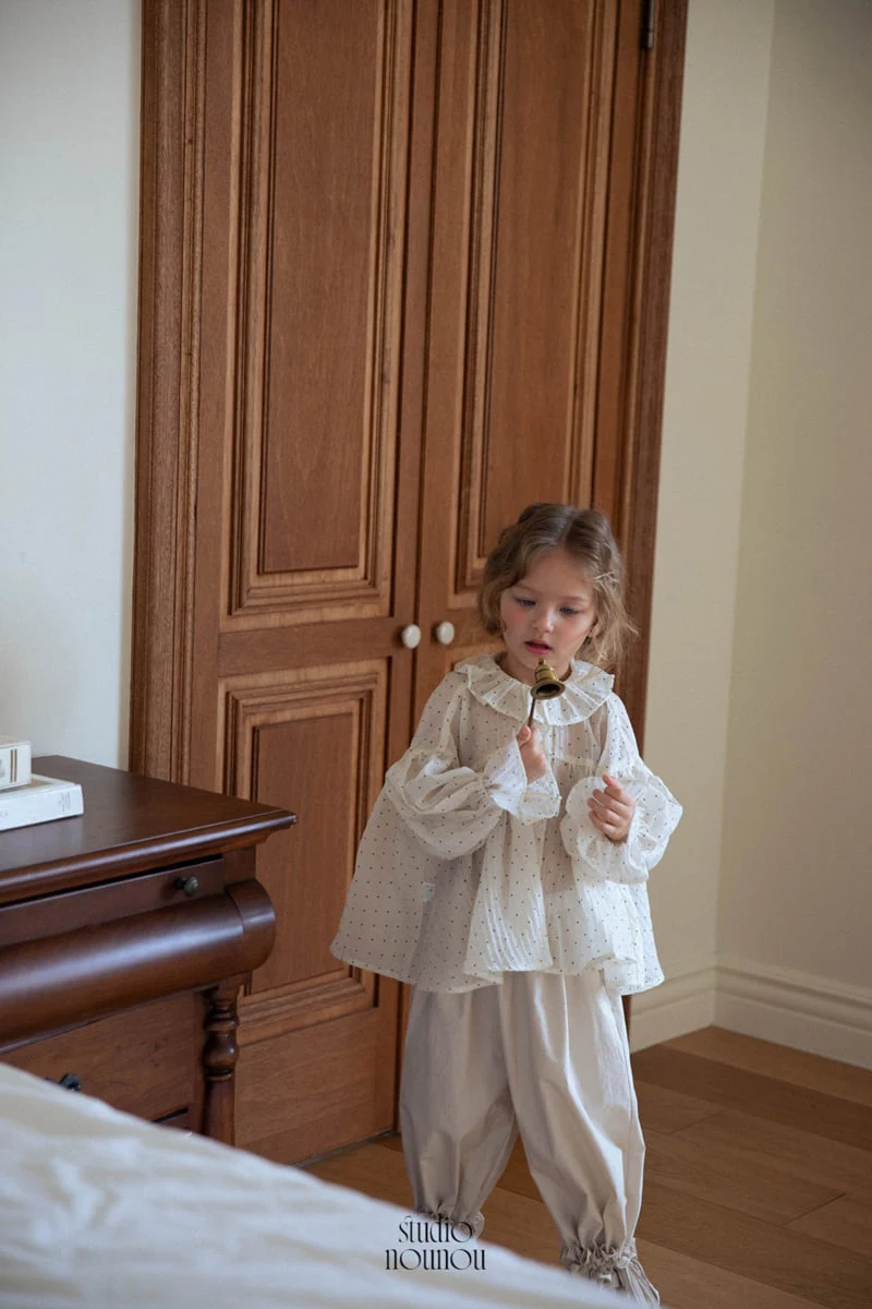 Nounou - Korean Children Fashion - #kidsshorts - Dot Fairy Blouse - 6