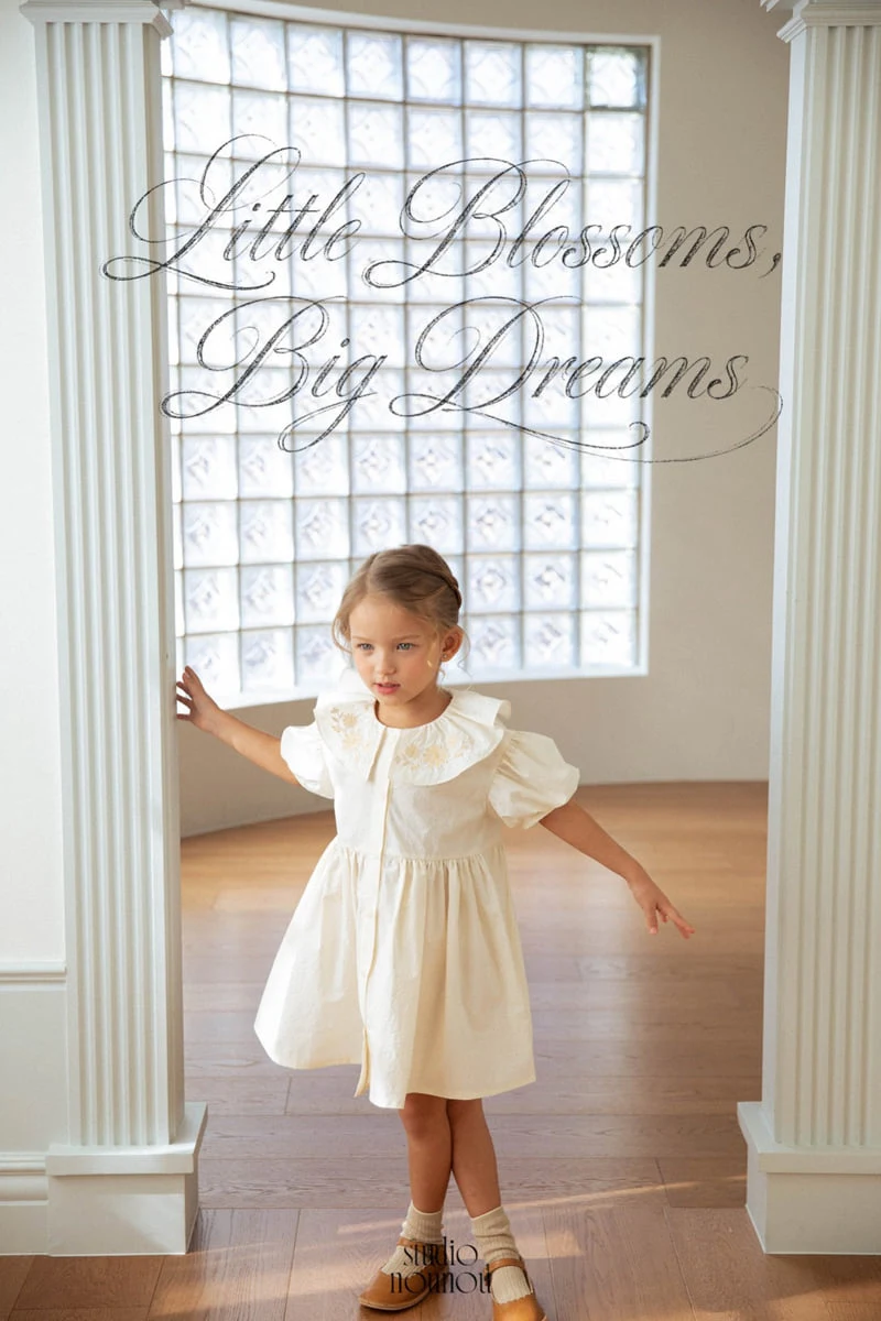 Nounou - Korean Children Fashion - #kidzfashiontrend - Flower Jeanne One-piece - 2