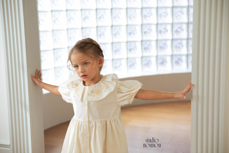 Nounou - Korean Children Fashion - #magicofchildhood - Flower Jeanne One-piece - 5