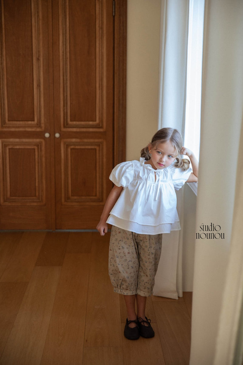 Nounou - Korean Children Fashion - #minifashionista - Round Flower Pants - 3