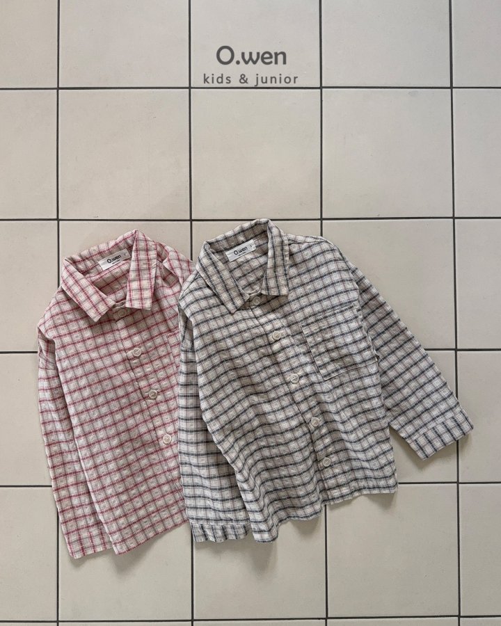 O Wen - Korean Children Fashion - #Kfashion4kids - Rona Check Pocket Shirt - 12