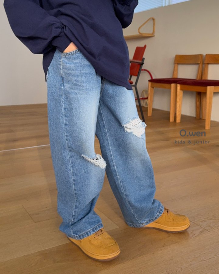 O Wen - Korean Children Fashion - #childofig - Distressed Denim Pants