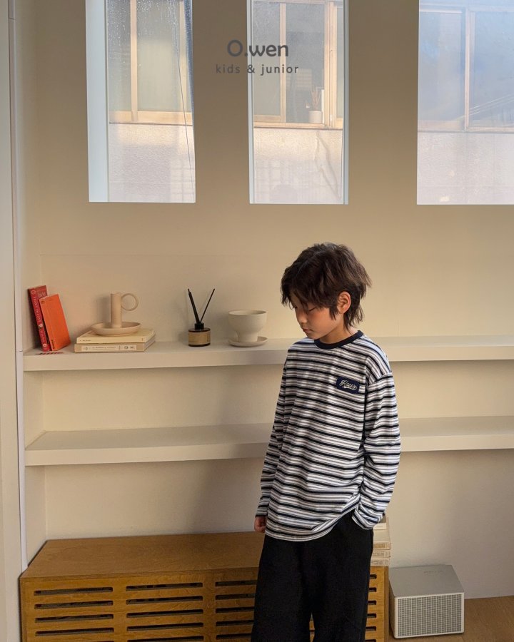 O Wen - Korean Children Fashion - #childrensboutique - Happy Stripe Tee
