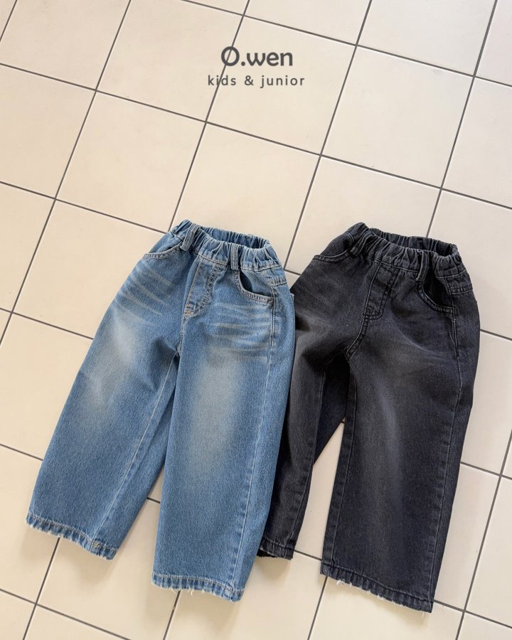 O Wen - Korean Children Fashion - #childrensboutique - Vintage Hem Denim Pants - 12