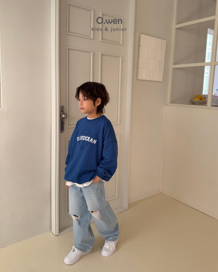 O Wen - Korean Children Fashion - #discoveringself - Blue Ocean Sweatshirt - 11