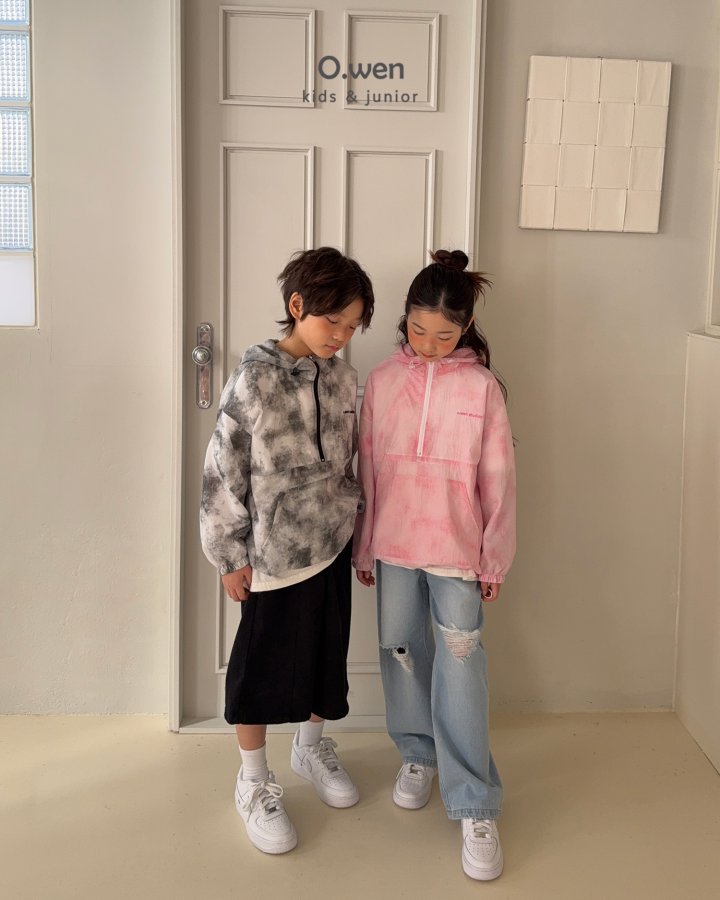 O Wen - Korean Children Fashion - #fashionkids - Tie-Dye Hoodie Anorak - 6