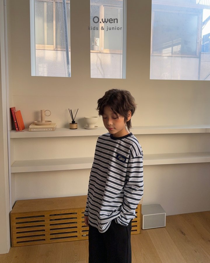 O Wen - Korean Children Fashion - #discoveringself - Happy Stripe Tee - 4