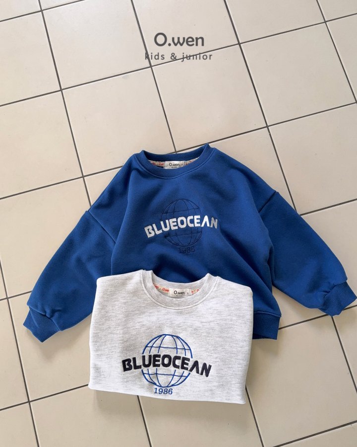 O Wen - Korean Children Fashion - #fashionkids - Blue Ocean Sweatshirt - 12