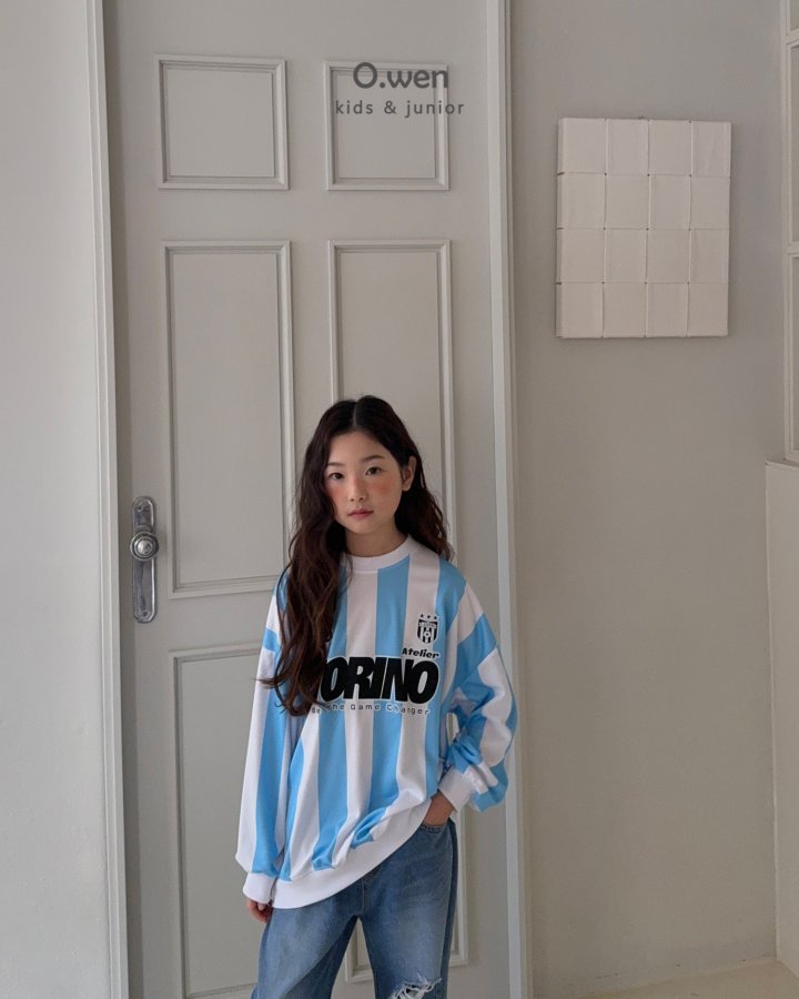 O Wen - Korean Children Fashion - #kidsshorts - Torino Stripe Sweatshirt - 3