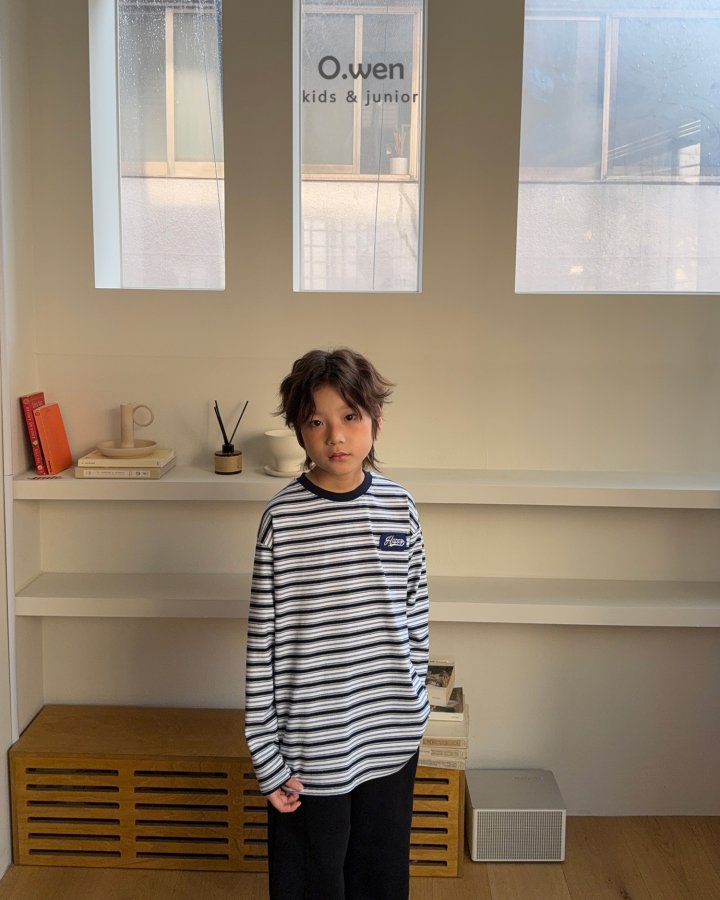 O Wen - Korean Children Fashion - #kidzfashiontrend - Happy Stripe Tee - 7