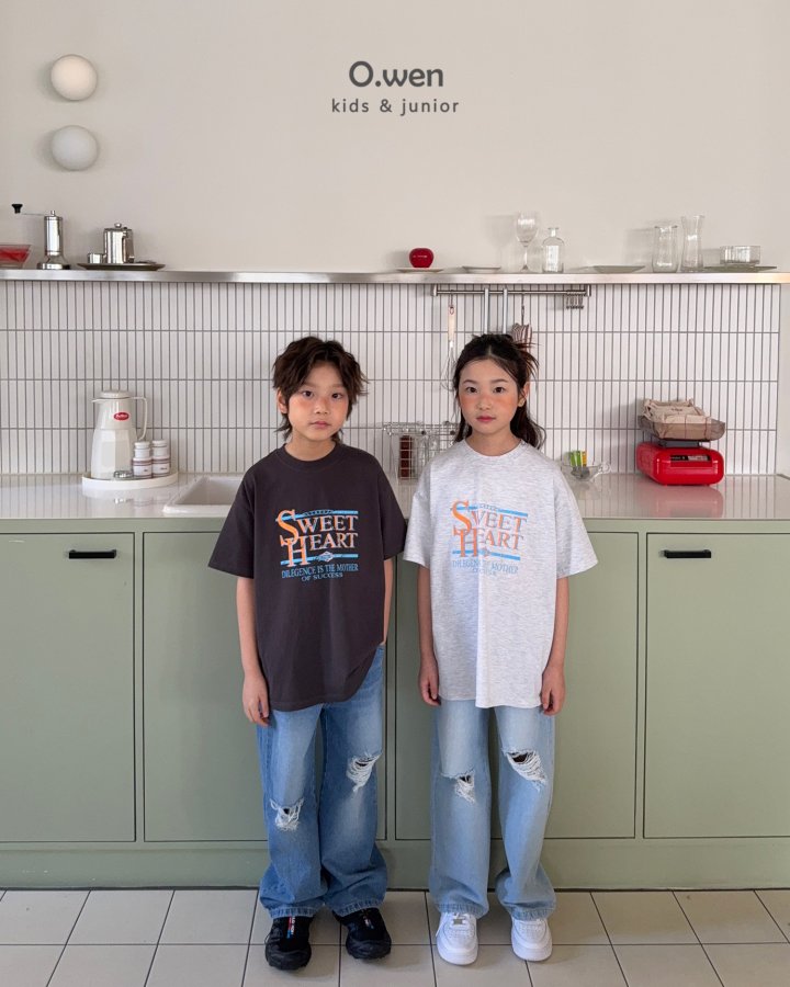 O Wen - Korean Children Fashion - #kidzfashiontrend - Sweet Short Sleeve Tee