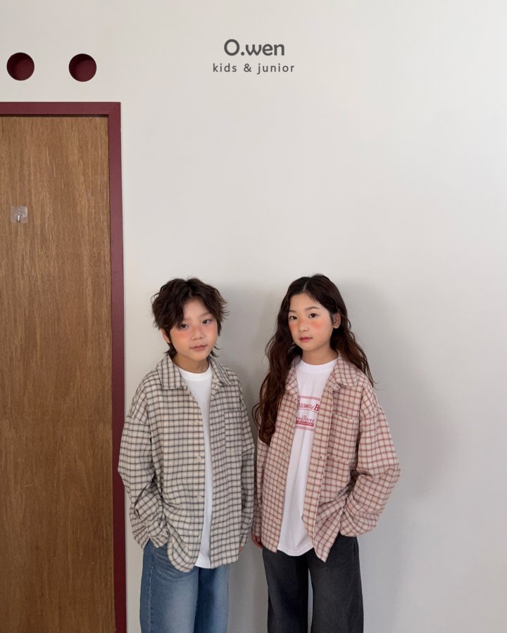 O Wen - Korean Children Fashion - #kidzfashiontrend - Rona Check Pocket Shirt - 11