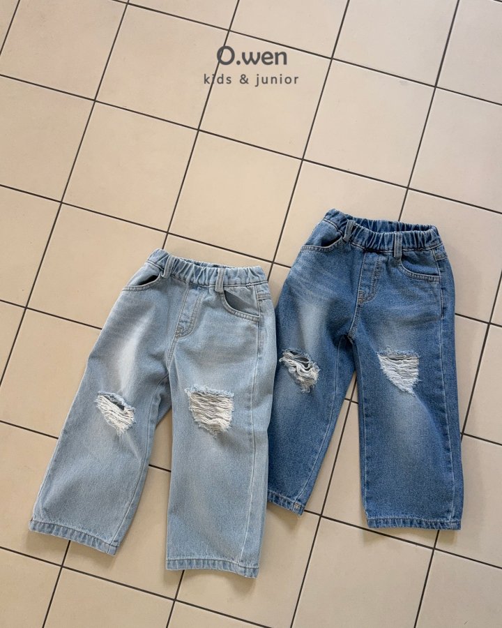 O Wen - Korean Children Fashion - #minifashionista - Distressed Denim Pants - 12