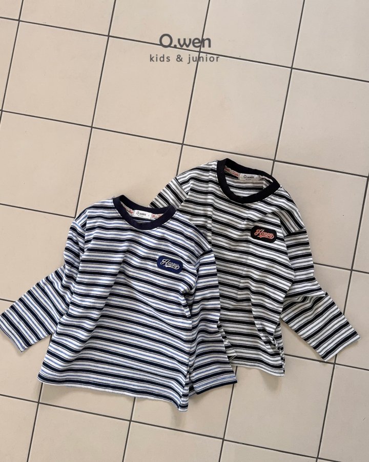 O Wen - Korean Children Fashion - #prettylittlegirls - Happy Stripe Tee - 12