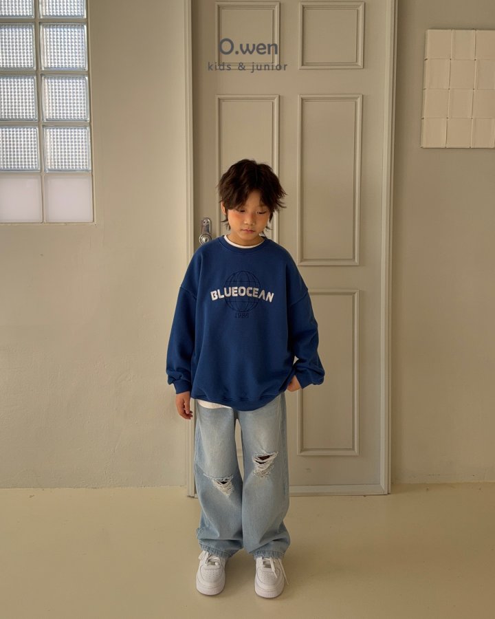 O Wen - Korean Children Fashion - #stylishchildhood - Blue Ocean Sweatshirt - 7