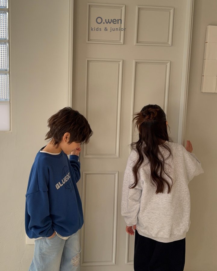 O Wen - Korean Children Fashion - #toddlerclothing - Blue Ocean Sweatshirt - 6