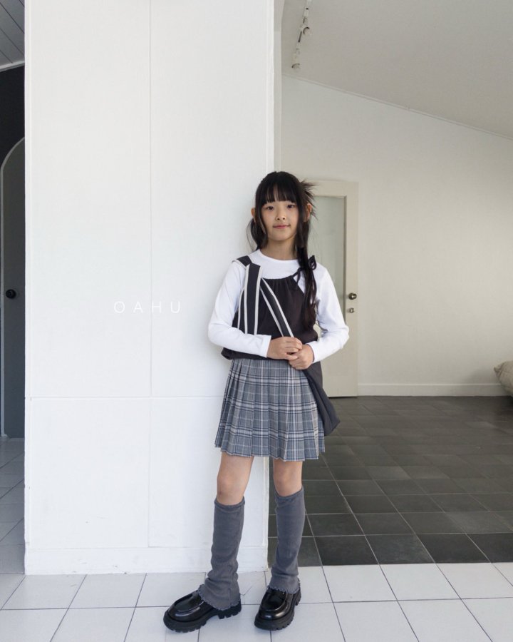 O'Ahu - Korean Children Fashion - #Kfashion4kids - Glen Pleated Skirt - 7