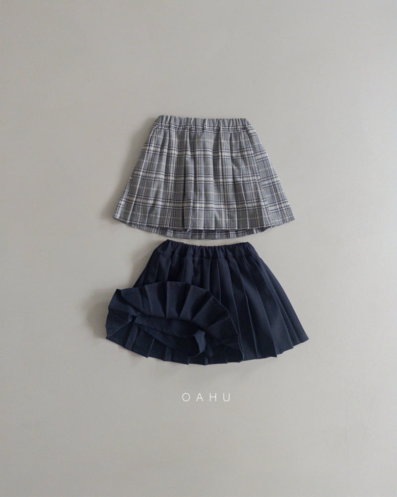 O'Ahu - Korean Children Fashion - #designkidswear - Glen Pleated Skirt