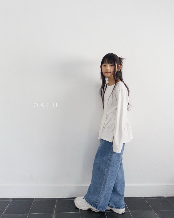 O'Ahu - Korean Children Fashion - #discoveringself - And Wide Denim Pants - 7