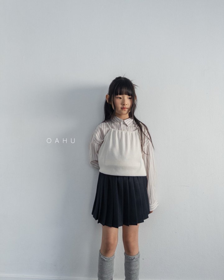O'Ahu - Korean Children Fashion - #fashionkids - Glen Pleated Skirt - 4